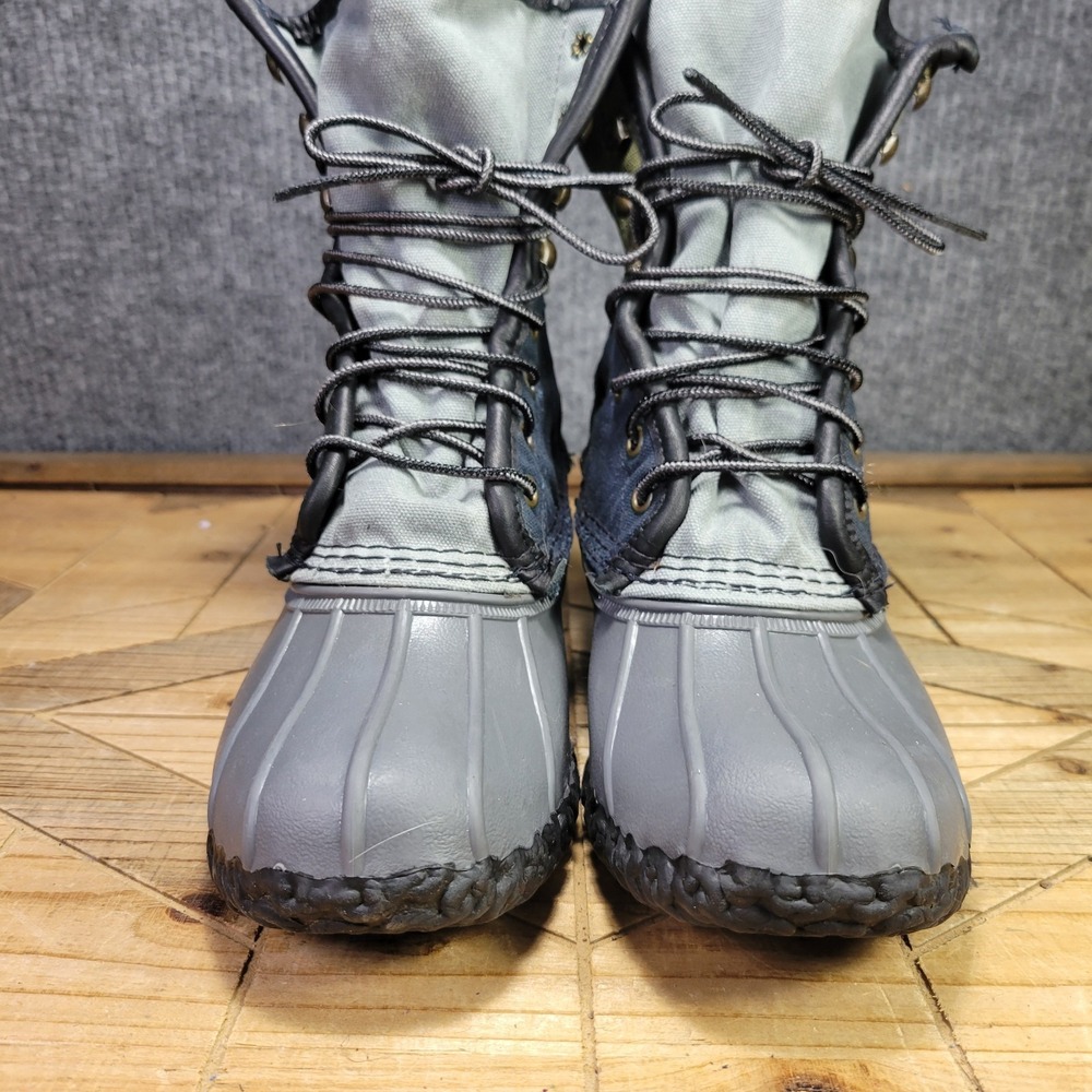 LL Bean Duck Boots Womens Size 6 Shoes Tri Color Canvas Signature Hunting Winter - Picture 4 of 14